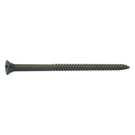 Midwest Fastener Deck Screw, #10 x 4 in, Steel, Flat Head, Phillips Drive, 10 PK 30587